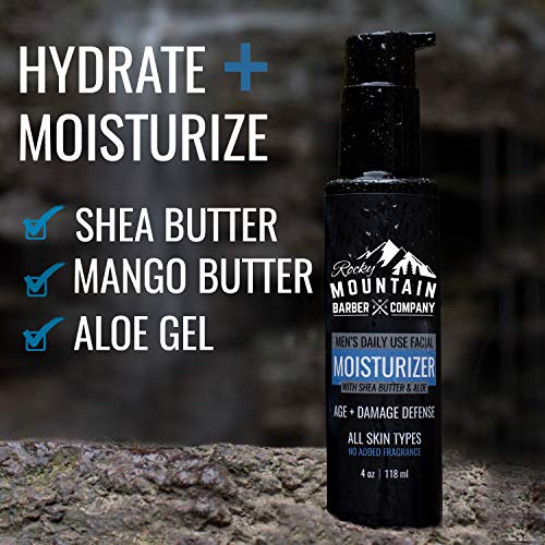 Men's Face Moisturizer - With Shea Butter, Jojoba Oil, Argan Oil & Vegetable-Derived Glycerin - Fragrance-Free Formula For All Skin Types