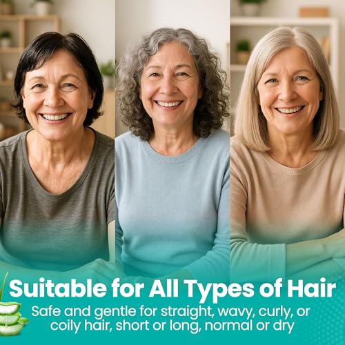 No-Rinse Shampoo & Conditioner Shower Cap, Waterless Hair Washing for Elderly, Bedridden, Hassle-Free Microwavable Hair Washing Cap infused with Aloe & Vitamin E ? 6-Pack