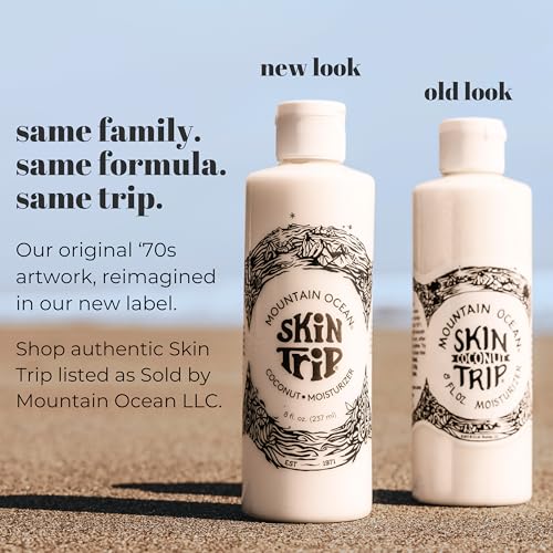 Mountain Ocean The Original Skin Trip Coconut Body Lotion, 8 Oz (Pack of 3), Lightweight, Fast Absorbing Moisturizer, with Coconut Oil, Aloe Vera, & Lanolin (New Look, Same Formula)