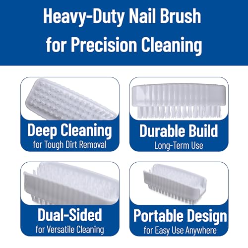 SPARTA 3623900 Plastic Hand Brush, Nail Brush With Polypropylene Bristles For Kitchens, Homes, Restaurants, 3.5 Inches, White, (Pack of 24)