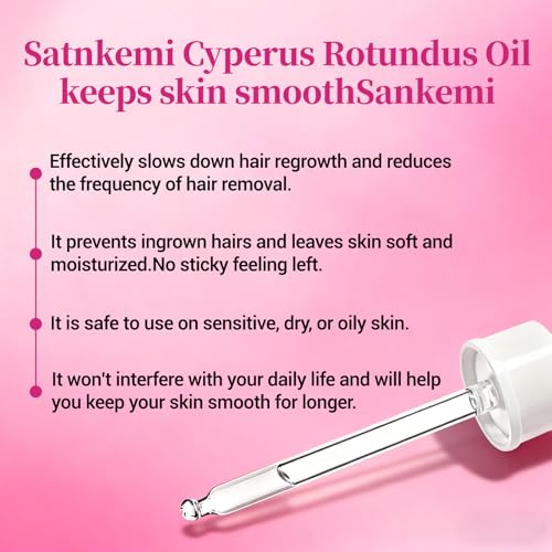 Cyperus Rotundus Oil,Reducing Body Hair Growth,Gentle and Non-Irritating, For All Skin Types,Natural ingredients, soothing the skin,60mL Cyperus rotundus Hair Removal Essential Oil