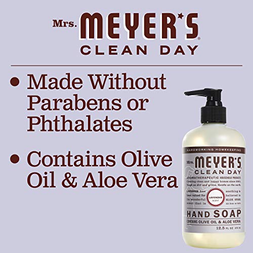 Mrs. MEYER'S CLEAN DAY Liquid Hand Soap, Lavender Scent, 12.5 Fl Oz (Pack of 6)