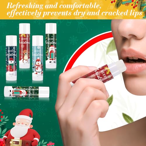 12 Set Christmas Hand Cream Gift Set, Including Moisturizing Hand Lotion, Xmas Lip Balm, Gauze Bags, Thank You Cards Natural Fragrant Bulk Christmas Gifts for Coworkers Employees Stuffers