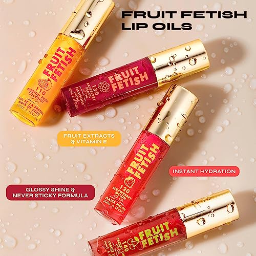Milani Fruit Fetish Lip Oil Bundle - Raspberry Peach & Strawberry Melon - Hydrating Lip Gloss