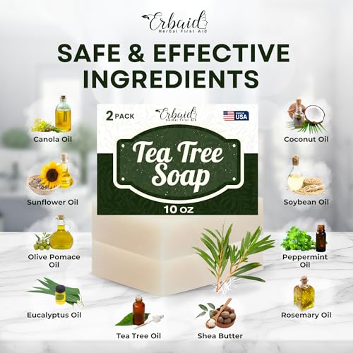 Tea Tree Soap ? Natural Defense Tea Tree Oil Soap Bar for Face & Body ? Remedy Fights Acne, Skin Irritation, and Prevents Breakouts ? Deeply Cleansing, Hydrating Cleanser for Calm, Fresh Skin