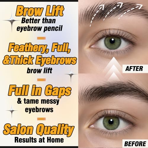 2-IN-1 Lash Lift & Brow Lamination Kit ? Professional Kit for Fuller Brows & Long-Lasting Curled Lashes, Salon-Quality Eyelash Lift & Eyebrow Lamination DIY at Home with Easy Instructions
