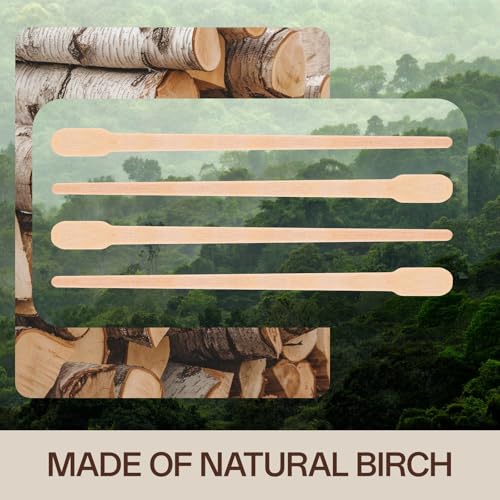 WISYOK 1000 Pcs Wooden Waxing Sticks, Small Wax Sticks for Eyebrow, Lip, Nose, and Body Hair Removal, Double-ended Design Wax Applicator for Spa and Home