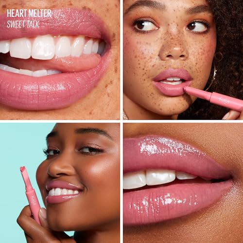 Kaja Lip Gloss - Heart Melter | High-shine, Glossy Finish, Playful Bubblegum Pink, Moisturize, 02 Sweet Talk, 0.04 Oz