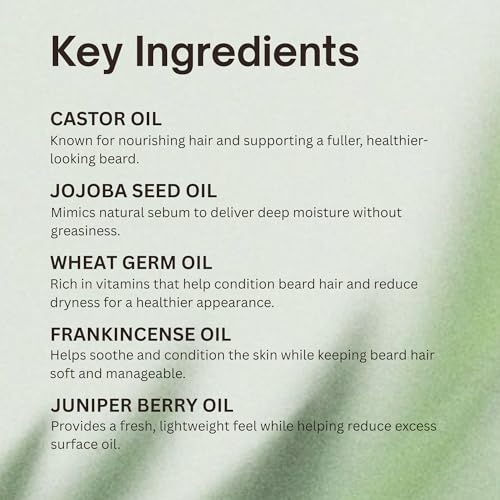 Regrowz Beard Growth Oil for Men 1 Fl Oz ? Natural Beard Moisturiser with Coconut and Jojoba Oil ? Soften, Nourish & Hydrate Dry, Itchy Beard ? Promote Thicker & Fuller Beard