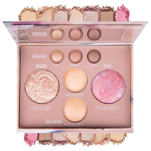 Best of The Baked Makeup Palette,Highly Pigmented, Long-Wearing,7Colors Full Size Baked Palette Includes 1Bronzer, 1Blush, 2Highlighters and 3Eyeshadows,Travel-Friendly Baking Makeup,Gifts for girls.