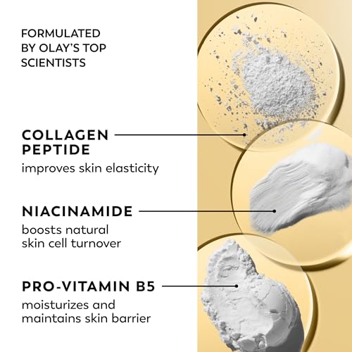Olay Regenerist Radiance Collagen Peptide Face Moisturizer: Firm & Smooth Cream - Fragrance-Free,Hydrating,Firming,Anti-Aging & Anti-Wrinkle - 2 Oz,(Pack of 2)
