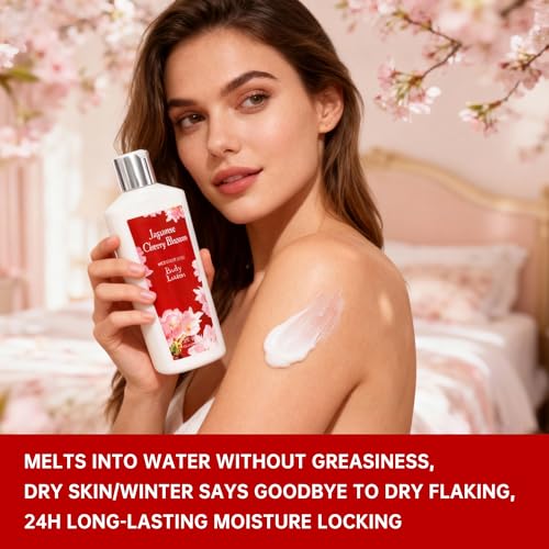 Japanese Cherry Blossom Bath and Body Care Set - Body Mist and Body Cream Set, Nourishing and Moisturizing Daily Skincare - 8fl.oz / 236mL Each (2-Piece Bundle£© (Pack of 2)