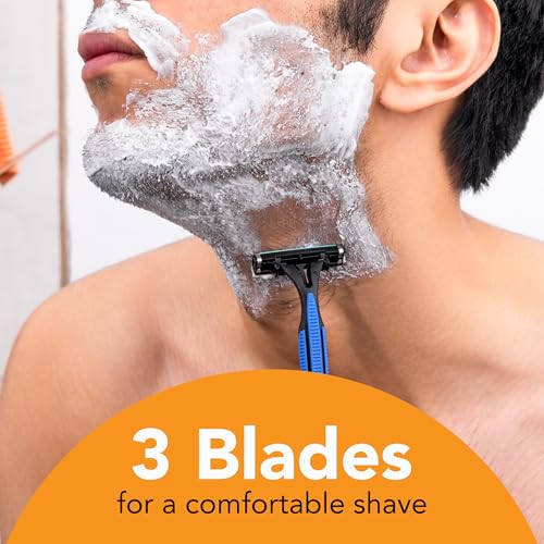 BIC Comfort 3 Disposable Razors, Long-Lasting 3-Blade Razors for Men, Perfect razors Designed for Smooth and Comfortable Shave, 1-Count