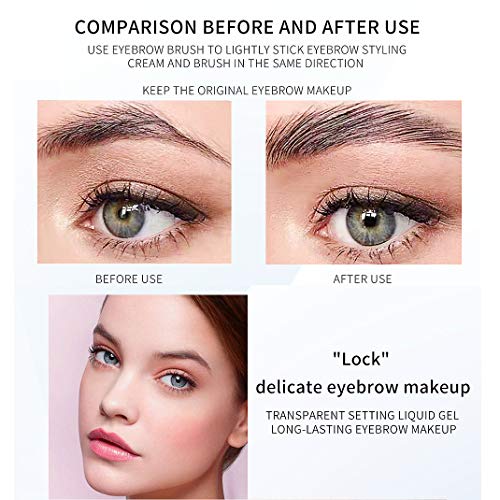 DAGEDA Clear Eyebrow Setting Gel, 4 Pack Brow Fix Gel, Waterproof And Sweat-Proof Eyebrow Repair Liquid Brows Styling Beauty Salon Home Use Makeup, 3.53oz