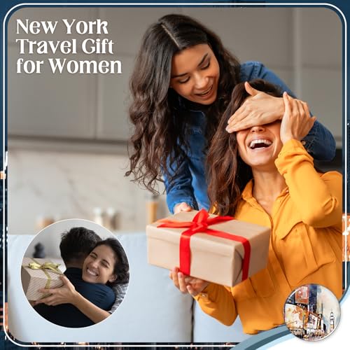 36 Pcs New York Souvenir Gifts for Women NYC Travel Makeup Mirror Bulk Mini Round Pocket Compact Mirror New York Travel Gift for Birthday Party Favors Trip Journey Gifts, 9 Styles