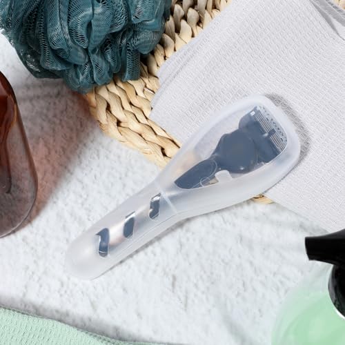 Razor Cover Travel Men Clear Portable Manual Razor Protector Universal Shaver Holder Protector Case Organizer Men's Shaver and Blade Refills Case Transparent Plastic Box Cover Container Storage