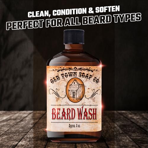Old Town Soap Co. Beard Wash - Cleansing and Styling Beard Face Wash For Men (8oz)