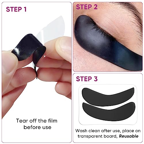 PERMANIA Lash Color Kit, Professional Natural Black Brow Color Lasts up to 4 Weeks for Newbie & Pro Kit Fast Quick Coloring (with silicone eye patch)