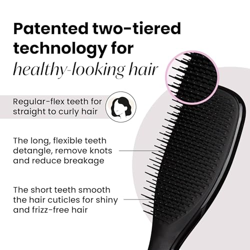 TANGLE TEEZER The Wet Detangler, Liquorice Black, All Hair types, unisex-adult