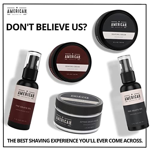 Pre-Shave Oil for Effortless, Smooth & Irritation-free Shave, For Men¡¯s Skin Care Natural Handcrafted Blend Argan & Jojoba Oil, Protects Razor Burn, Premium Pre-Shave Oil by American Shaving Co - 2 Oz