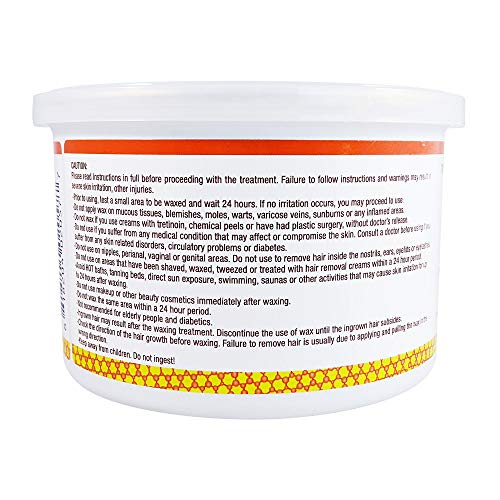 Waxness Natural Soft Wax Tin Amber Formula 14 oz (400 g) ? Professional Strip Wax for Face & Body, Smooth Application ? Made in Italy