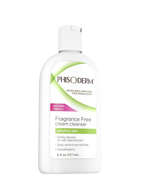 Phisoderm Fragrance Free Cream Cleanser For Sensitive Skin, 6 Ounce (Pack of 3)