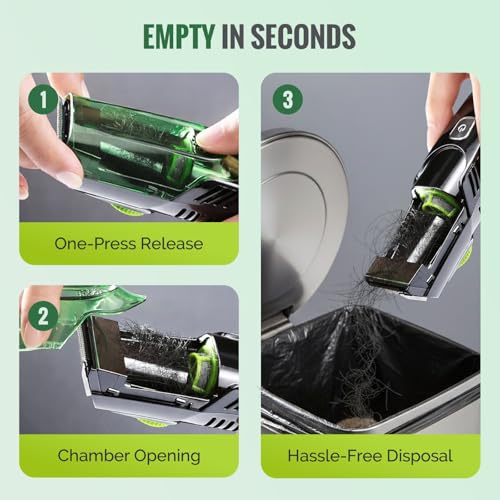 Vacuum Beard Trimmer for Men, Beard and Mustache Trimmer for Men with Adjustable Length Comb (1?20mm), IPX6 Waterproof Built-in Electric Trimmer for Beard, Mustache, and Stubble.