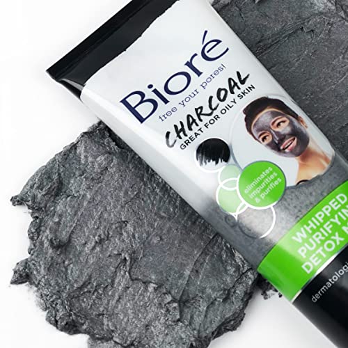Bior? Charcoal Whipped Purifying Detox Mask, with Natural Charcoal, Deep Pore Cleansing, 4 Ounce, Dermatologist Tested, Non-Comedogenic, Oil Free