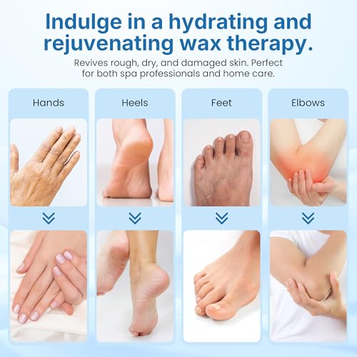 4000ml Paraffin Wax Machine for Hands and Feet, Paraffin Wax Warmer Kit with Auto-time & Temperature Control, Paraffin Bath Machine for Hands w/ 8Pack Refills, Purple