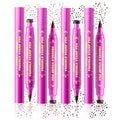 4 Color Faux Freckle Stamp Pen Kit, Upgrade Dual Ended 2-in-1 Waterproof Fake Freckle Pen with Multi-Prong Freckles Stamp Head for Women to Easily Create Natural Long-Lasting Sunkissed Makeup