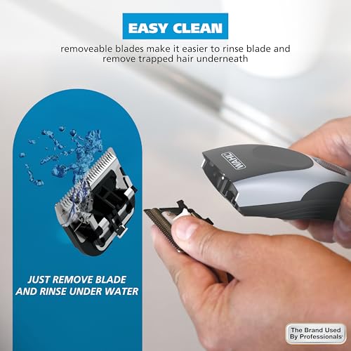 Wahl Clippers Home Pro Cordless Rechargeable Hair Clippers for Men with Precision Haircutting Blades & Secure Snap-N-Lock Attachment Guards ? Model 3028835
