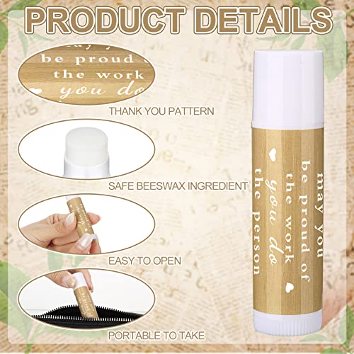 Demissle 36 Pcs Lip Balm You're The Balm Teacher Appreciation Gift Thank You Lip Bulk Teacher Staff Team Party Favors or Women Men Volunteer