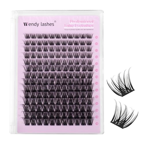 Lashes Clusters Nature DIY Eyelash Extension Black 10-18mm Cluster Eyelash Extensions Individual Lashes Wispy Light Soft Eyelash Extensions Suitable for Beginners