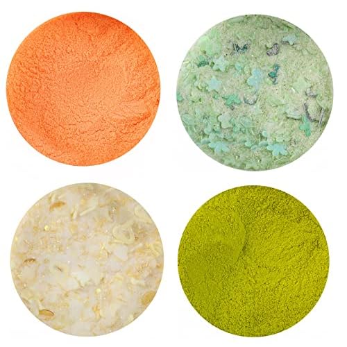 Nail Factory - Acrylic Powder Set Seven Collection, 14 Colors Mixed Shapes Set Glitter Nail Sequins Powder Holographic, Professional Nail Art Cosmetic, 3.5 Gr. Each One.