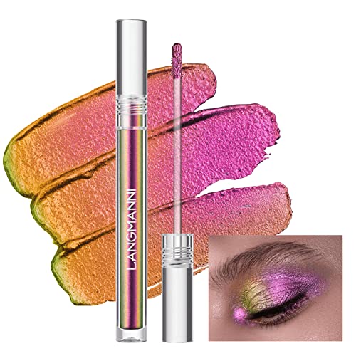 Metallic Liquid Chameleon Eyeshadow Set - Long-Lasting Holographic Glitter Multichrome Eyeshadow, Multi-Dimensional Color Shifting Makeup, Quick-Drying & Waterproof (WONDER)