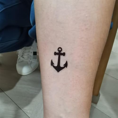 Anchor Ship Temporary Tattoo Sticker Waterproof Adult Men Women Shoulder Back Arm Body Art 15X11cm Set of 4 (SF304)