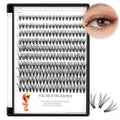 Bodermincer Large Tray 20D Cluster 0.07C,10 Lines,8-10-12-14mm Mixed,9-11-13-15mm Mixed, 10-12-14-16mm Mixed,Natural Long Individual Flare Lashes Cluster False Eyelashes (10-12-14-16mm Mixed)