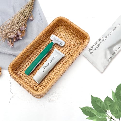 3 Blades Disposable Razors with Cream 50PCS Set for Men & Women, Individually Wrapped Portable Toiletries Amenities for Hotel, Airbnb, Homeless, Shelter, Charity, Camping and Travel On The Go