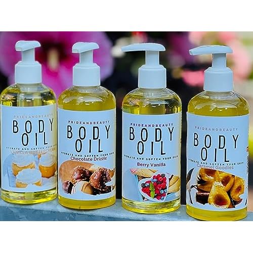 PrideandBeauty After Shower Oil. Skin Hydrating Oil. Body Oil Scented. Body Oils For Women Dry Skin. (Vanilla Buttercream)