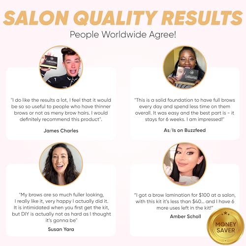 Eyebrow and Lash Lamination Kit | At Home DIY and Salon Use | 2in1 Professional Brow Lamination Kit and Lash Lift | Instant Lift For Fuller Eye Brows and Longer Eyelashes
