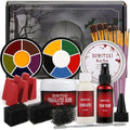 Bowitzki Halloween Makeup Kit Special Effect sfx Makeup,Liquid Latex+Scab Blood+Spray Blood+6 Colors Oil Based Face Paint+SFX bruise wheel+Skin Wax+Stipple Sponges+Latex free Sponges+Spatula+Brushes