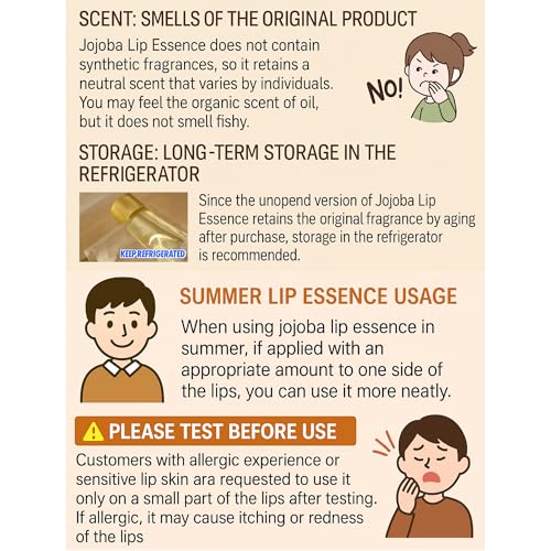 Sid-mool Jojoba Lip Essence 13ml/0.44oz x 2 Pack - Lip Gloss for Women with Jojoba Seed Oil - Ultra-Moisturizing & Protective Skincare for Dry, Sensitive Lips - Natural Finish K-Beauty