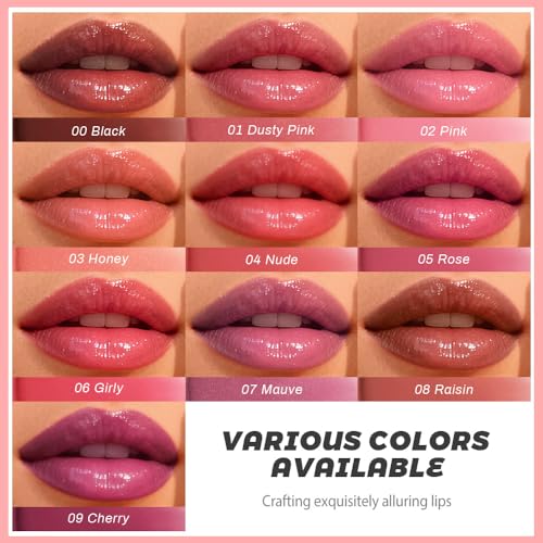 Raisin Honey Lipstick Tinted Lip Balm - Shine Moisturizing Lipstick for Women, Natural Nourishing Hydrating Lip Gloss Stain for Dry Lips, Tint Sheer Lightweight Makeup, Vegan - 1Pc #08 Raisin
