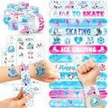 72PCS Ice Skating Party Set - 48PCS Temporary Tattoos & 24PCS Slap Bracelets - Fun Winter Sports-Themed Birthday Supplies, Baby Shower Gifts, Classroom Rewards & Party Decor for Kids (Boys & Girls)