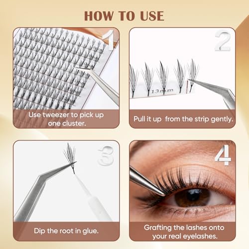 Premade Wings Lash Extensions 8-15mm Mix Lash Tray C/D Curl Premade Volume Fans Comic Spire Eyelashes Black Flat Root Feather Soft Individual Anime Spire Eyelash (Wing 2-C Curl, 8-15mm Mix)