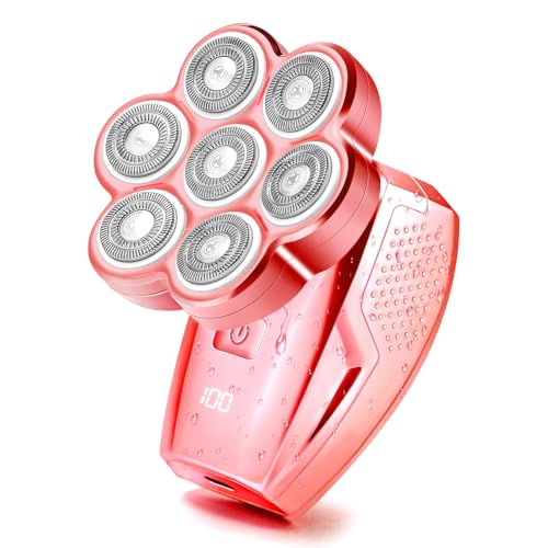 Electric Razors for Women Legs: 120min Long Time Use Rechargeable Body Shaver - Waterproof Wet Dry Hair Remover - Trimmer for Lady Face Public (Red, M)