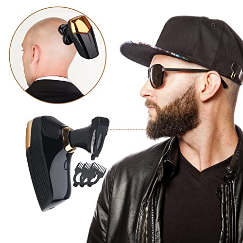 4 in 1 Electric Head Shaver Set - Bald Shaver, Wet & Dry, Cordless, with Nose & Ear Trimmer, Facial Cleansing, Rechargeable, IPX6 Waterproof