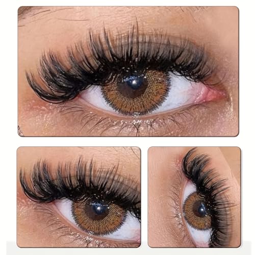 10 Boxes of 40D 0.07mm Faux Mink False Eyelashes, D Curling 9-16mm Mix Natural Eyelash Extension, 60 Clusters/1 Box Individual Eyelash Cluster Makeup Tools (40D-9mm£¨10Boxes£©)