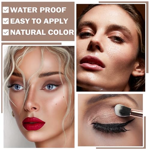 9 Colors Matte Naked Eyeshadow Palette Natural Nude Smoky Brown Taupe Eyeshadow Palette Ultra-Blendable Highly Pigmented Eye Shadow Makeup Palette with Brush-03 Cement Color