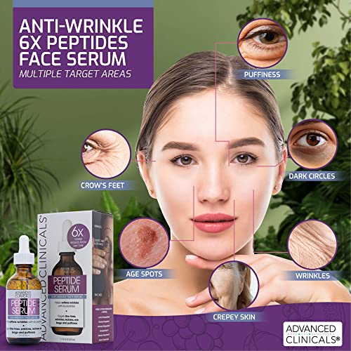Advanced Clinicals Vitamin C Hydrating Cream + Peptide Firming Facial Serum Bundle